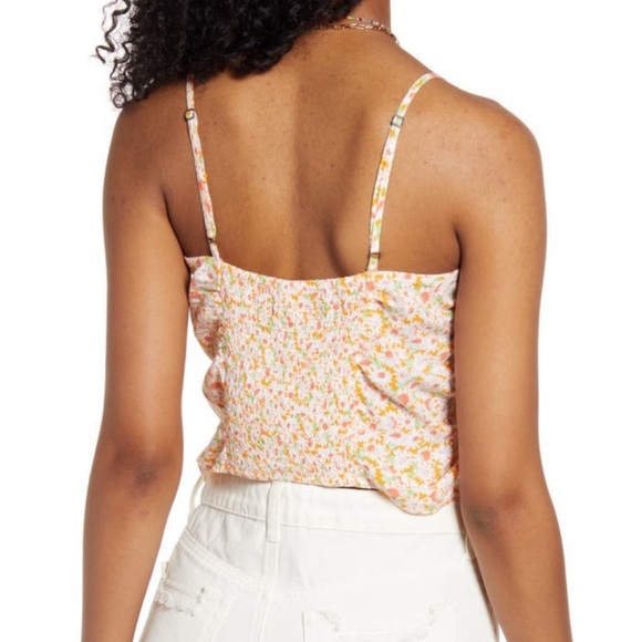 BP. by Nordstrom ruched floral cropped camisole top - Picture 4 of 10